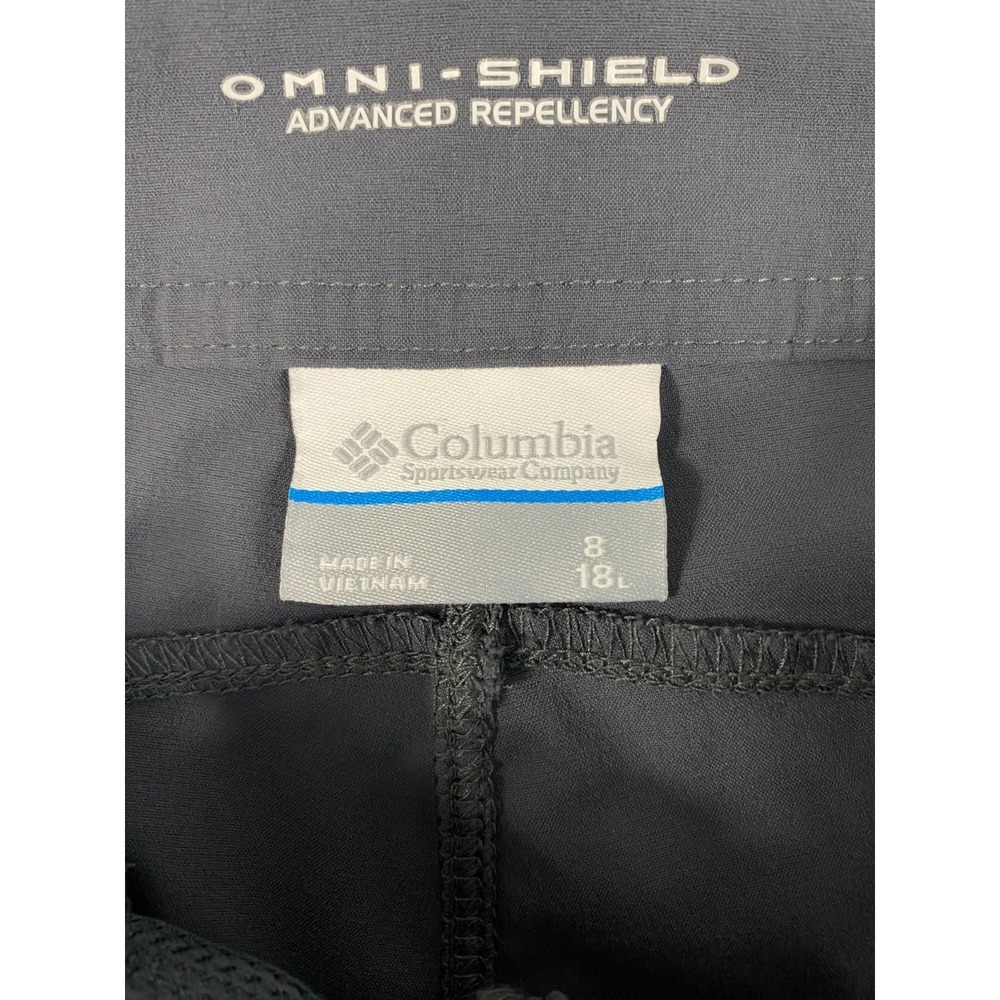 Columbia Hiking Bermuda Shorts Pants Women Sz 8 Gray Lightweight Nylon - Picture 3 of 15